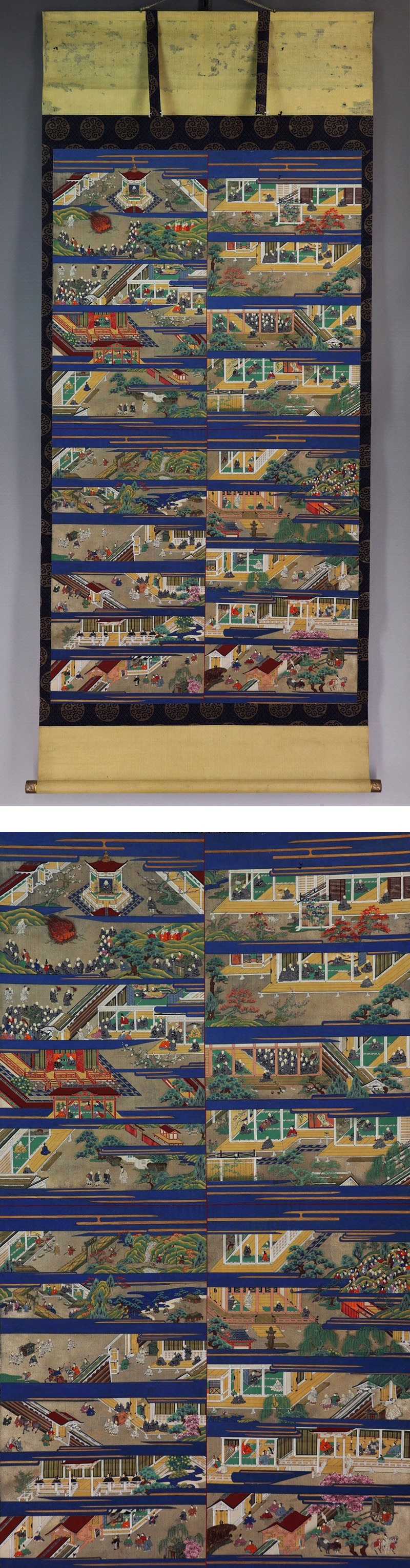 NEW ARRIVAL名品古仏画◆絹本◆合箱◆掛軸 y03131 人物、菩薩
