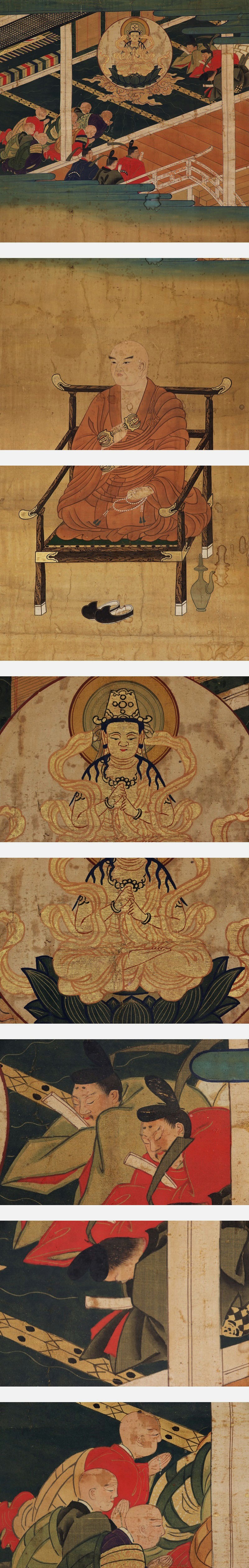 お買い得安い希少古仏画◆絹本◆合箱◆掛軸 v02119 人物、菩薩