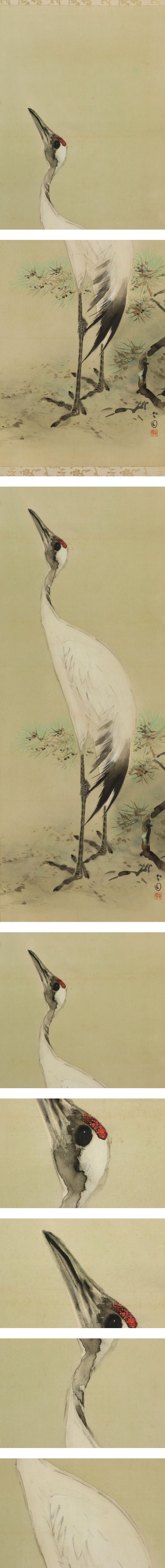 日本入荷名品木村杏園◆絹本◆共箱◆掛軸 u04107 花鳥、鳥獣